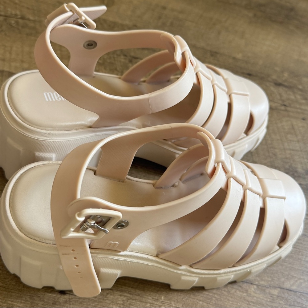 Melissa Women's Pink Platform Sandals - Picture 3 of 4
